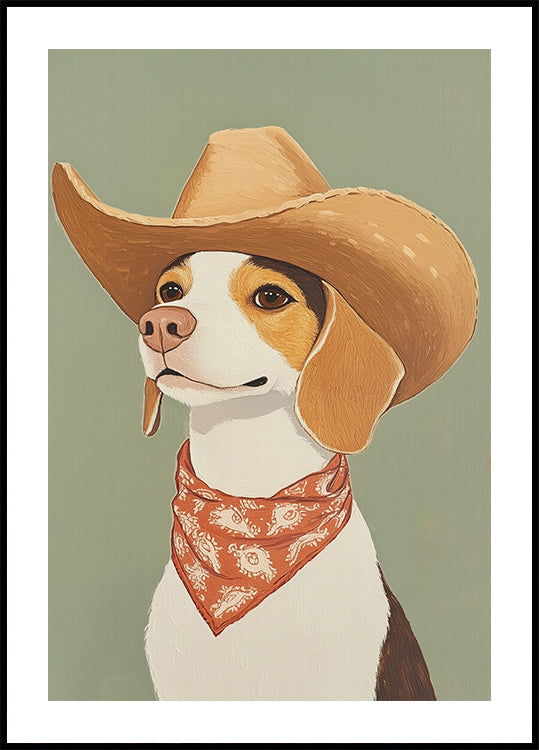 Perro Beagle Vaquero Póster