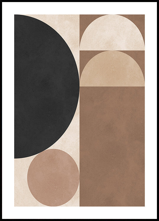 Geometría marrón 6 Póster