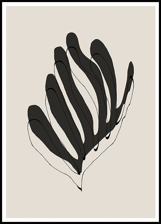 Líneas de hojas abstractas