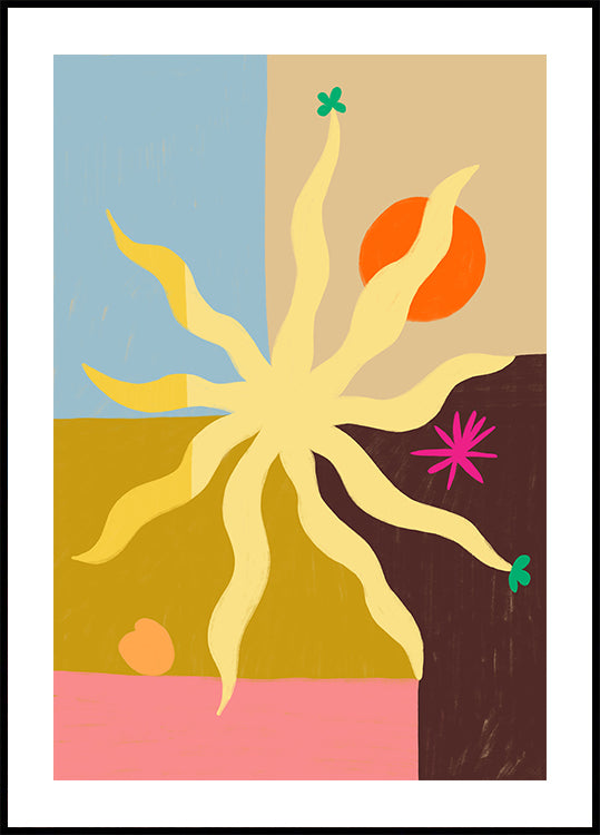 Sol, Fruta y Flor