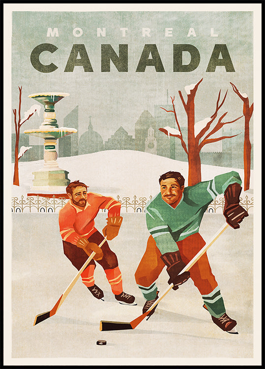 Chicos de hockey sobre estanques de Montreal, Canadá Póster