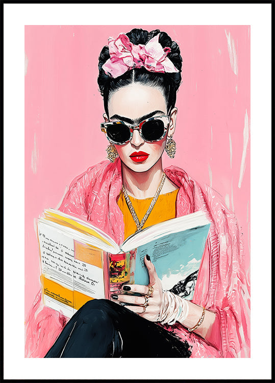 Libro de lectura de Frida Póster