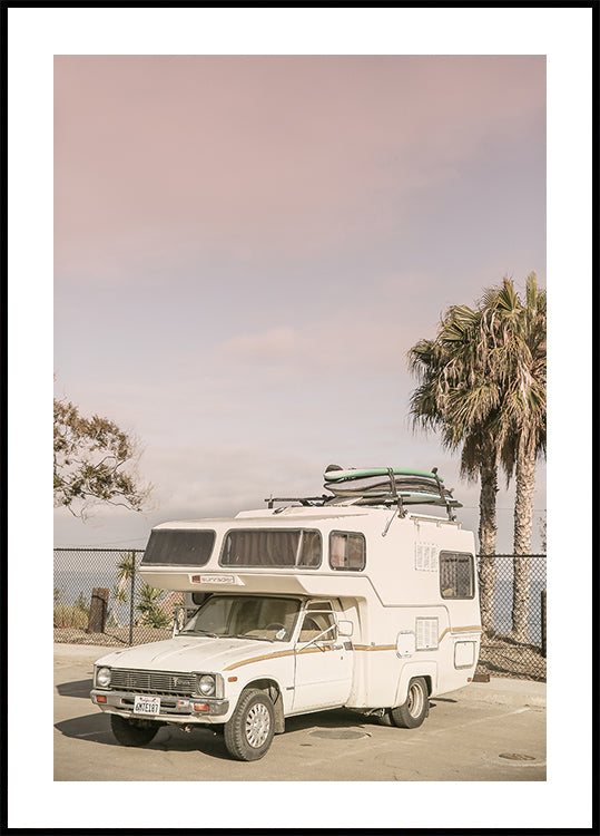 Camper vintage estacionado
