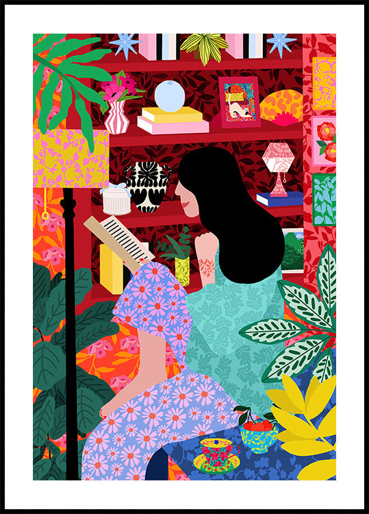 Niña leyendo su libro favorito