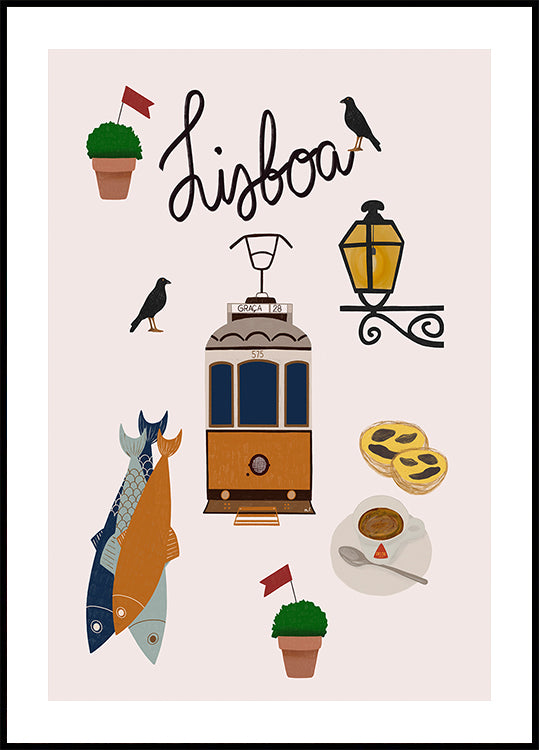 Cartel de viaje de Lisboa