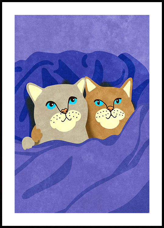 gatos en la cama