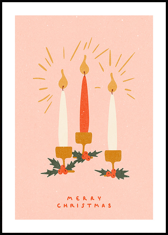 Velas de Navidad Póster