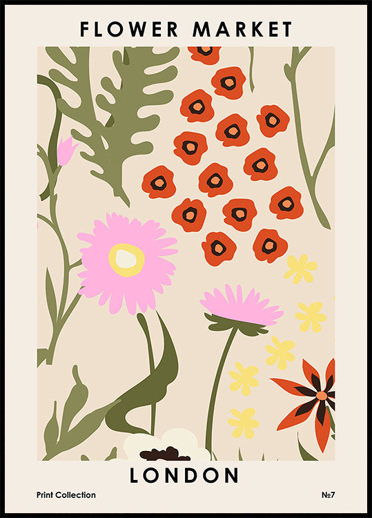 Póster Mercado de flores de Londres