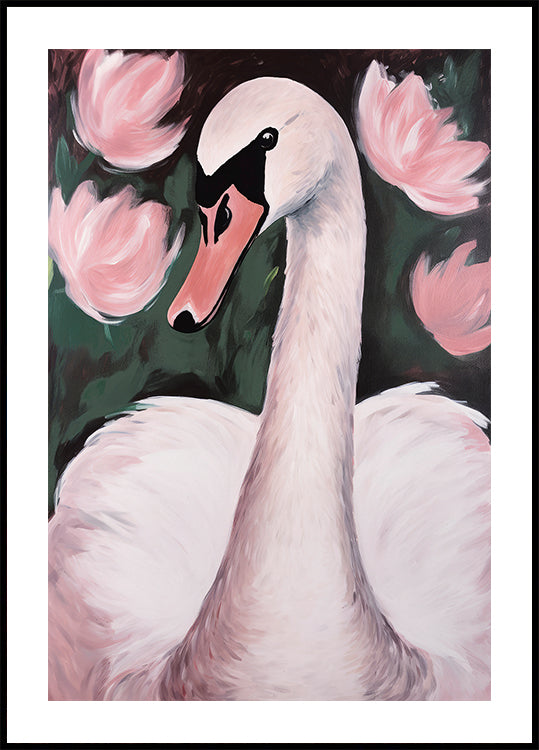 cisne en el estanque