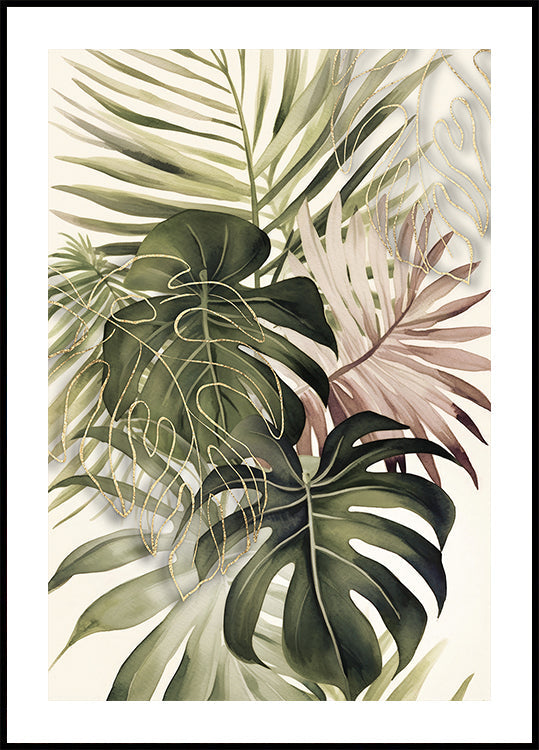 Ramo Tropical Boho Póster