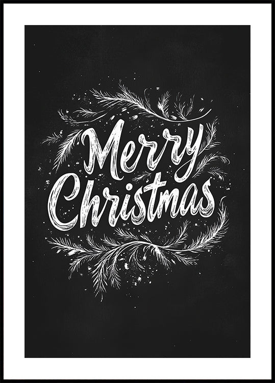 Deseos de tiza navideña Póster