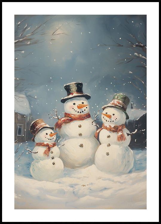 Familia de muñecos de nieve Póster