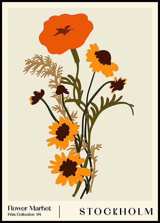 Mercado de las Flores. Estocolmo Póster