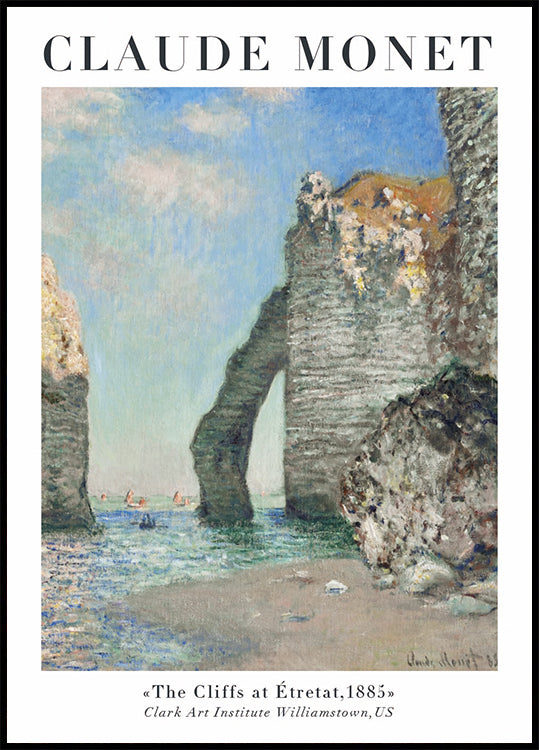 Póster de los acantilados costeros de Monet