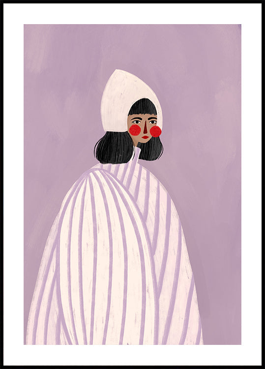 La mujer del sombrero blanco Póster
