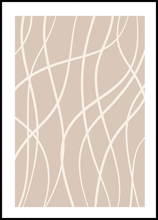 White Line Art Plakat - Posterbox.dk