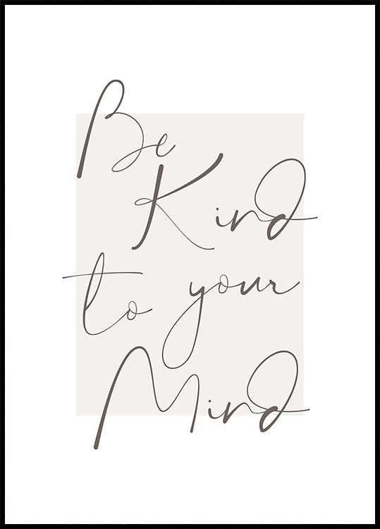 Se amable con tu mente 4 Póster