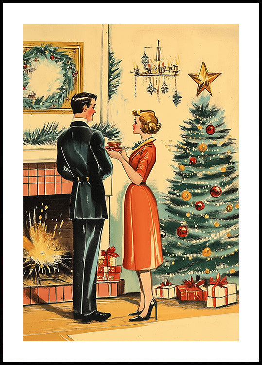 Póster Retro de Navidad