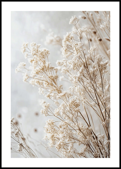 Póster Suaves susurros de flores silvestres secas en tonos claros