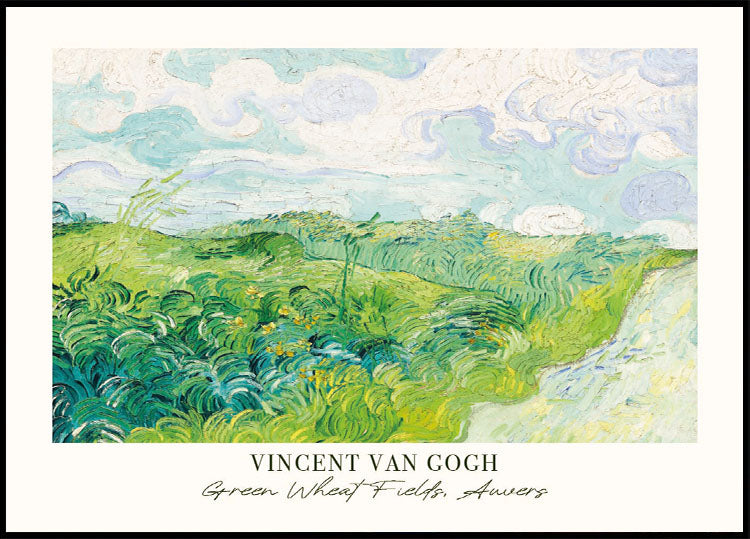 Póster Campos de trigo verde de Vincent van Gogh