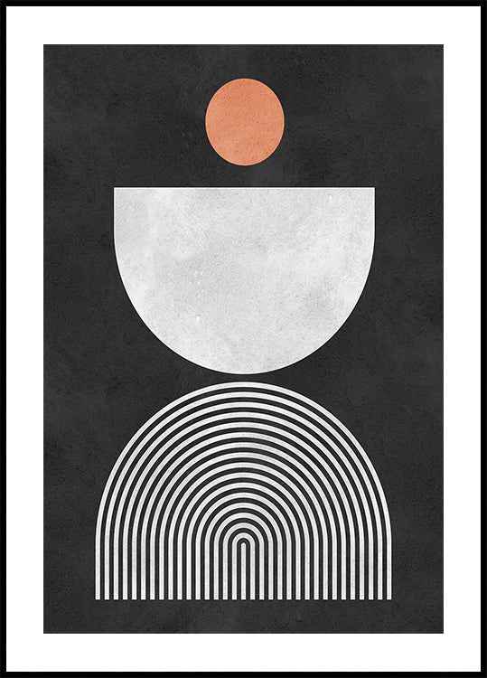 Líneas y círculos 10 Póster