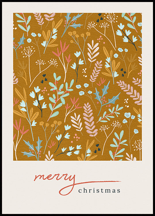 Feliz Navidad Bronce Póster