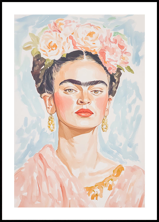 Frida Color Pastel Póster