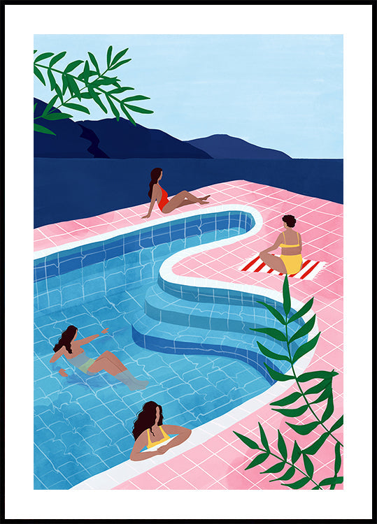 damas de la piscina