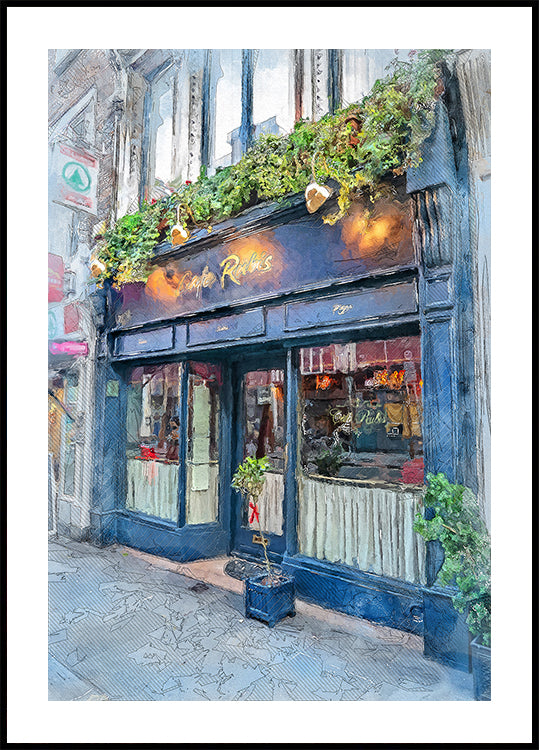Arte de acuarela de la ciudad de Dublín Irlanda (10)