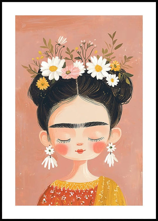 Póster artístico inspirado en Frida Kahlo