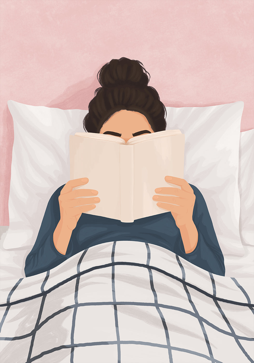 Niña leyendo un libro Póster