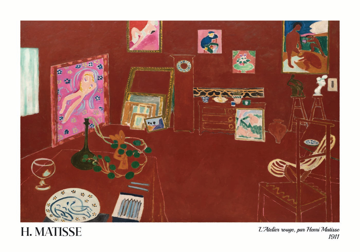 El estudio rojo de Henri Matisse Póster