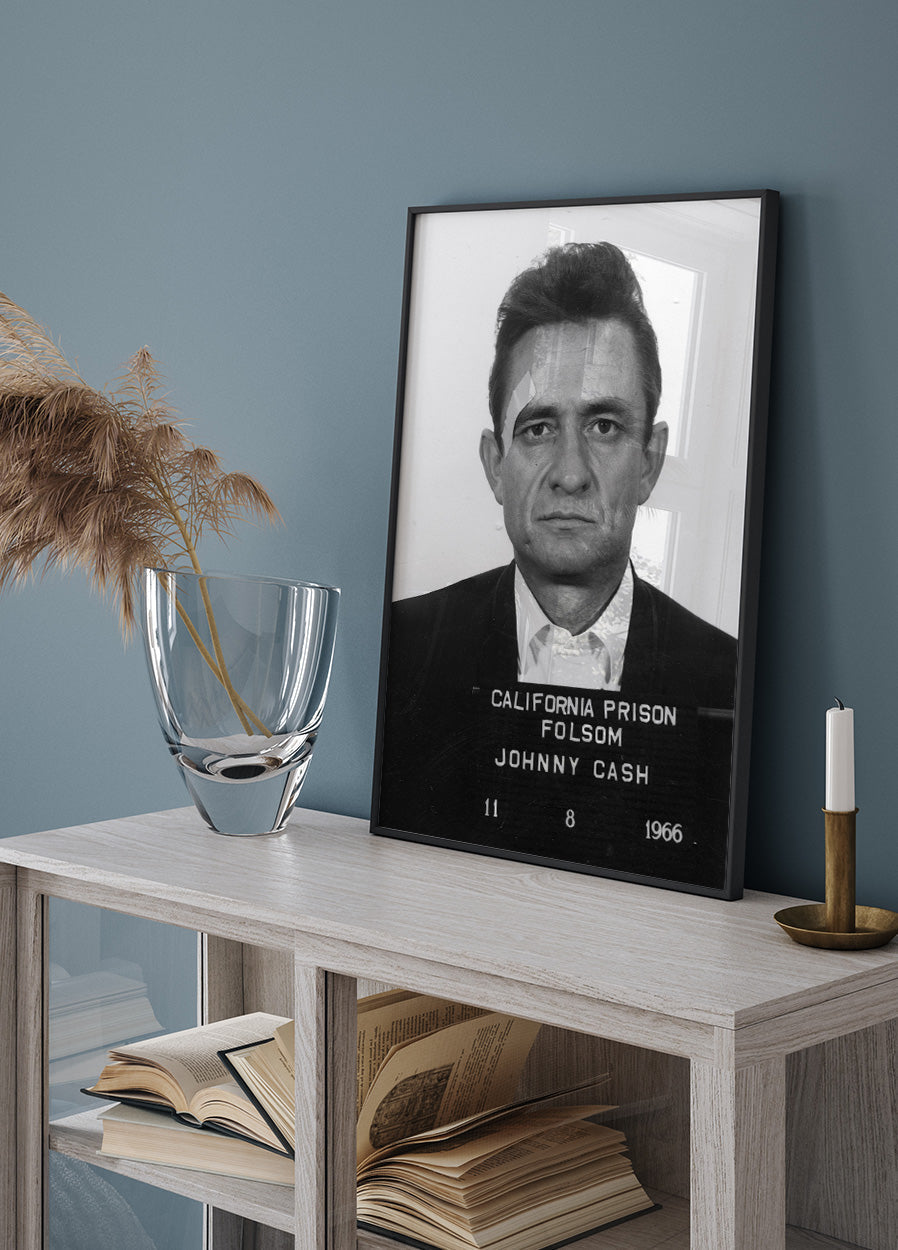 Póster de la fotografía policial de Johnny Cash 