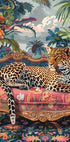 Leopard Lounging on a Luxury Sofa Plakat - Posterbox.dk