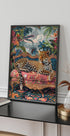 Leopard Lounging on a Luxury Sofa Plakat - Posterbox.dk