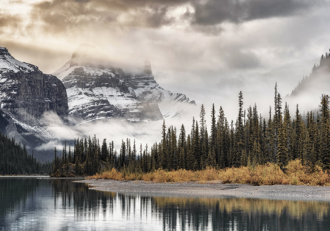 Afiche del lago Maligne 