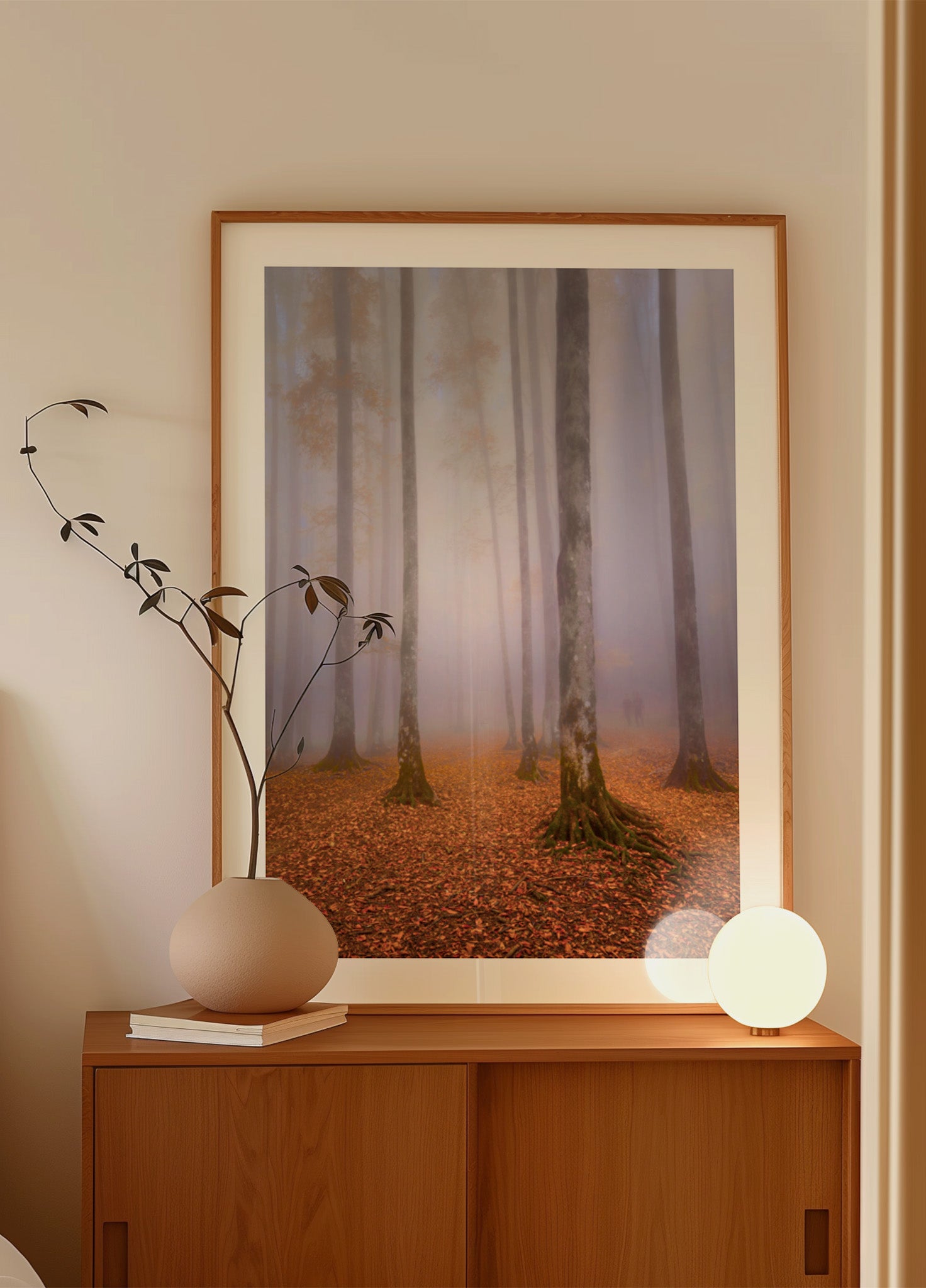 Bosque brumoso de otoño