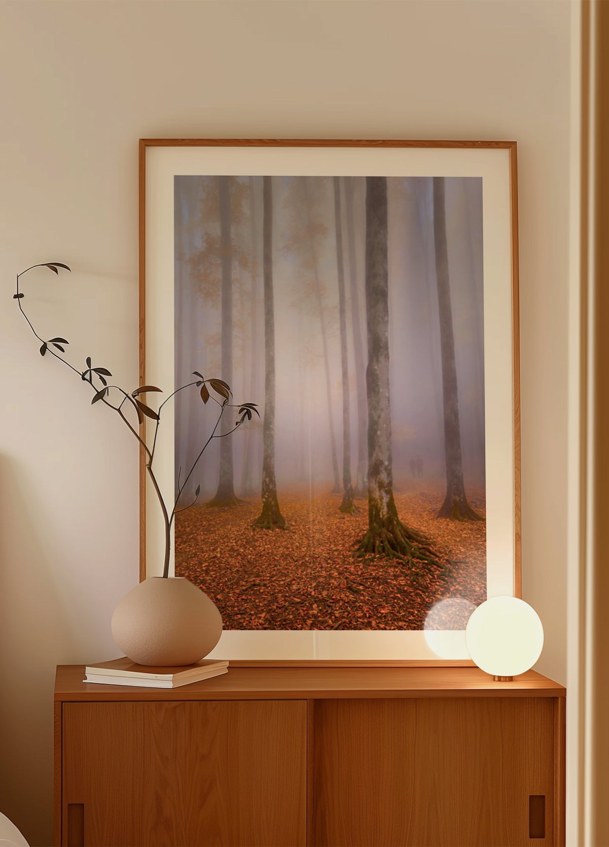 Bosque brumoso de otoño