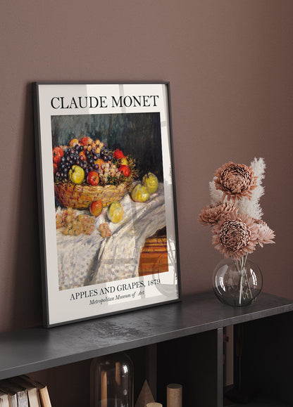 Póster Manzanas y uvas de Monet 