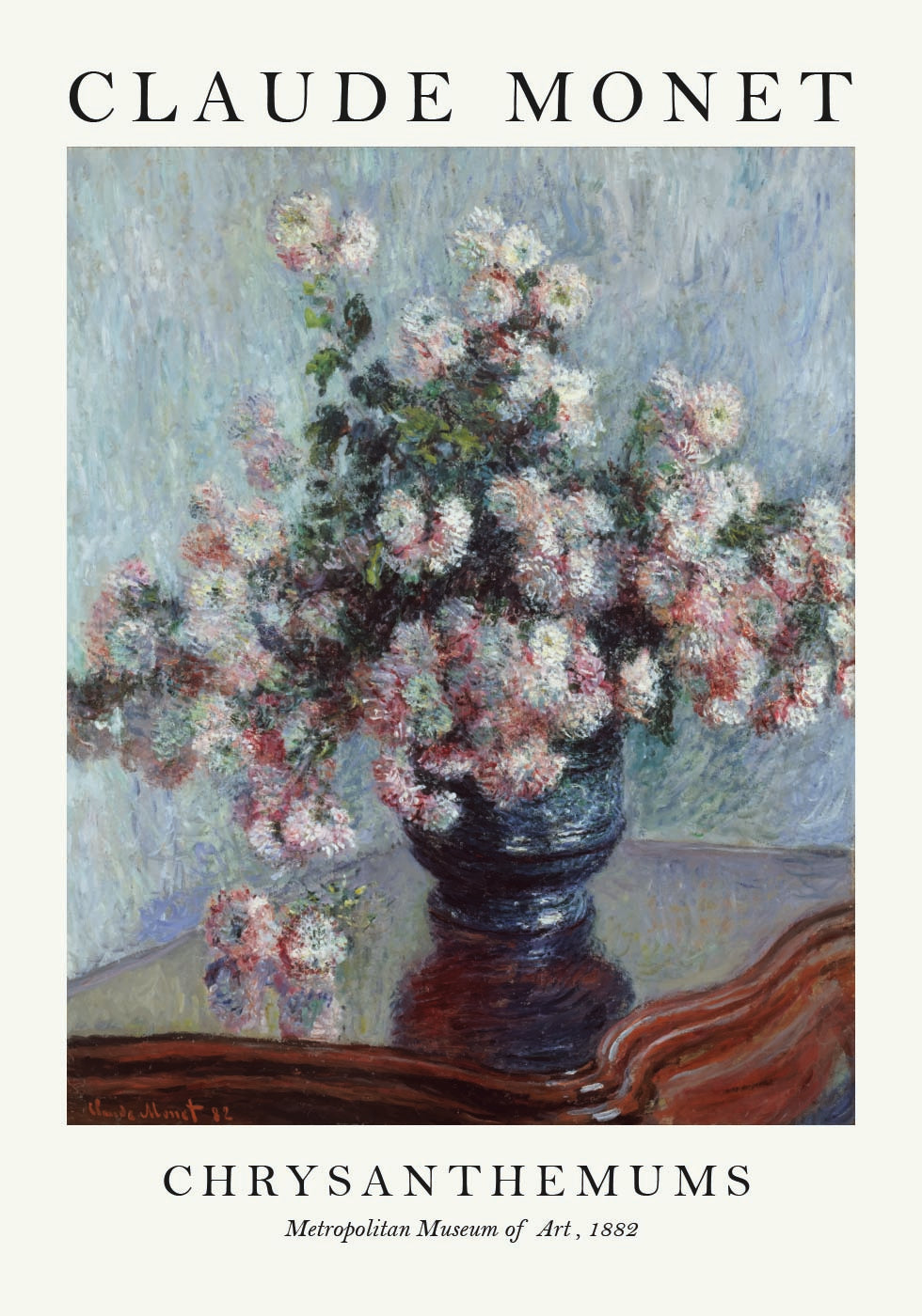 Póster de los crisantemos de Monet 