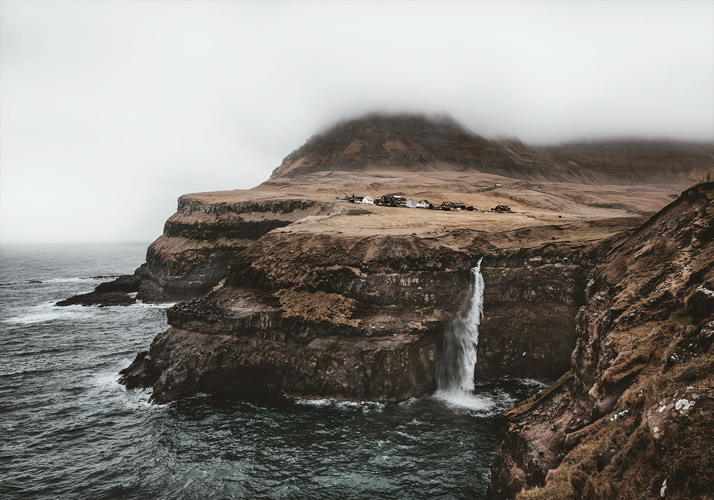 Póster de la cascada de Múlafossur 