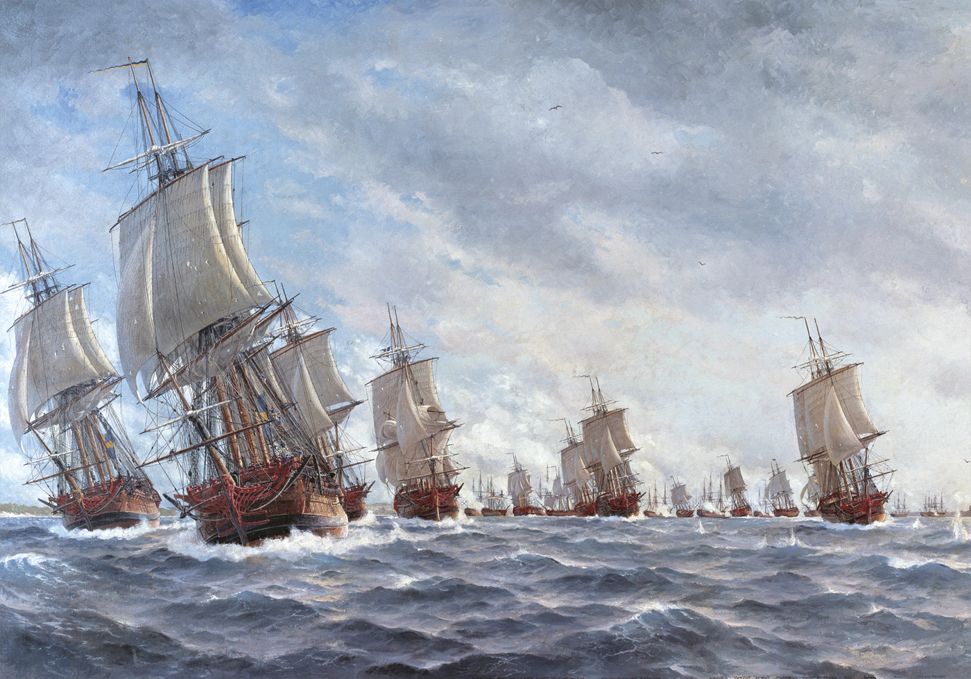 Naval Battle By Jacob Hagg Plakat - Posterbox.dk