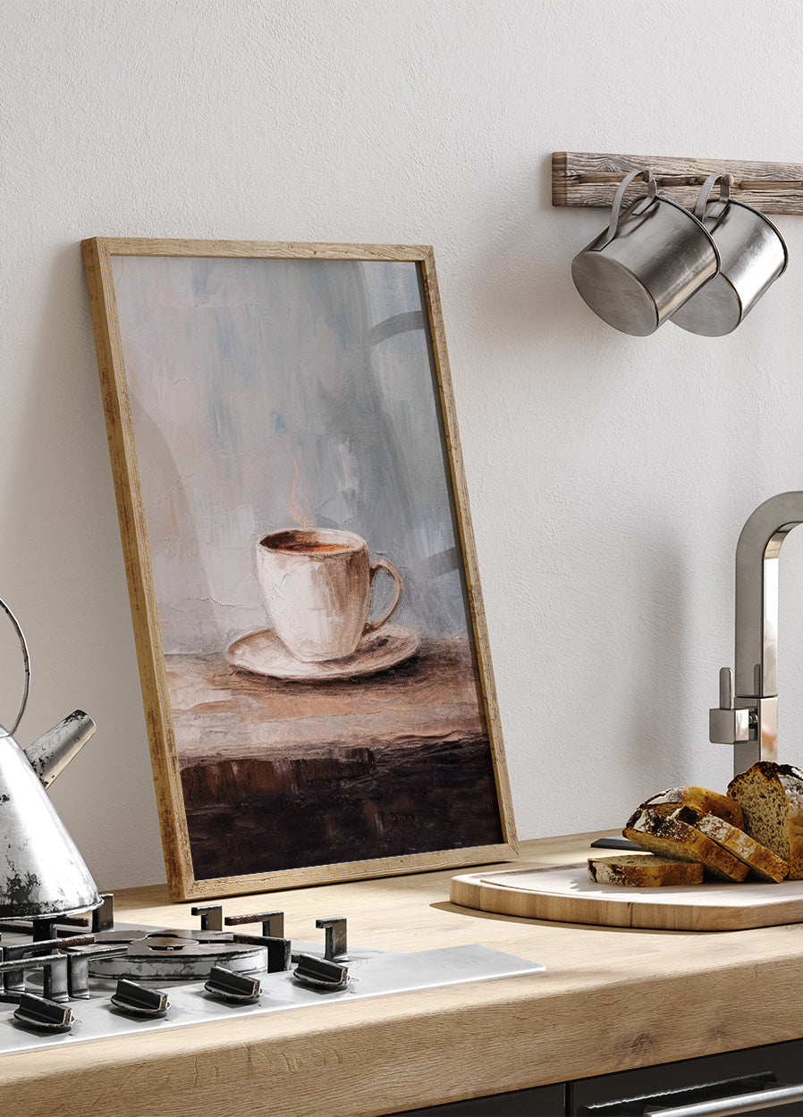 Neutral Coffee Art Moody Kitchen Plakat - Posterbox.dk