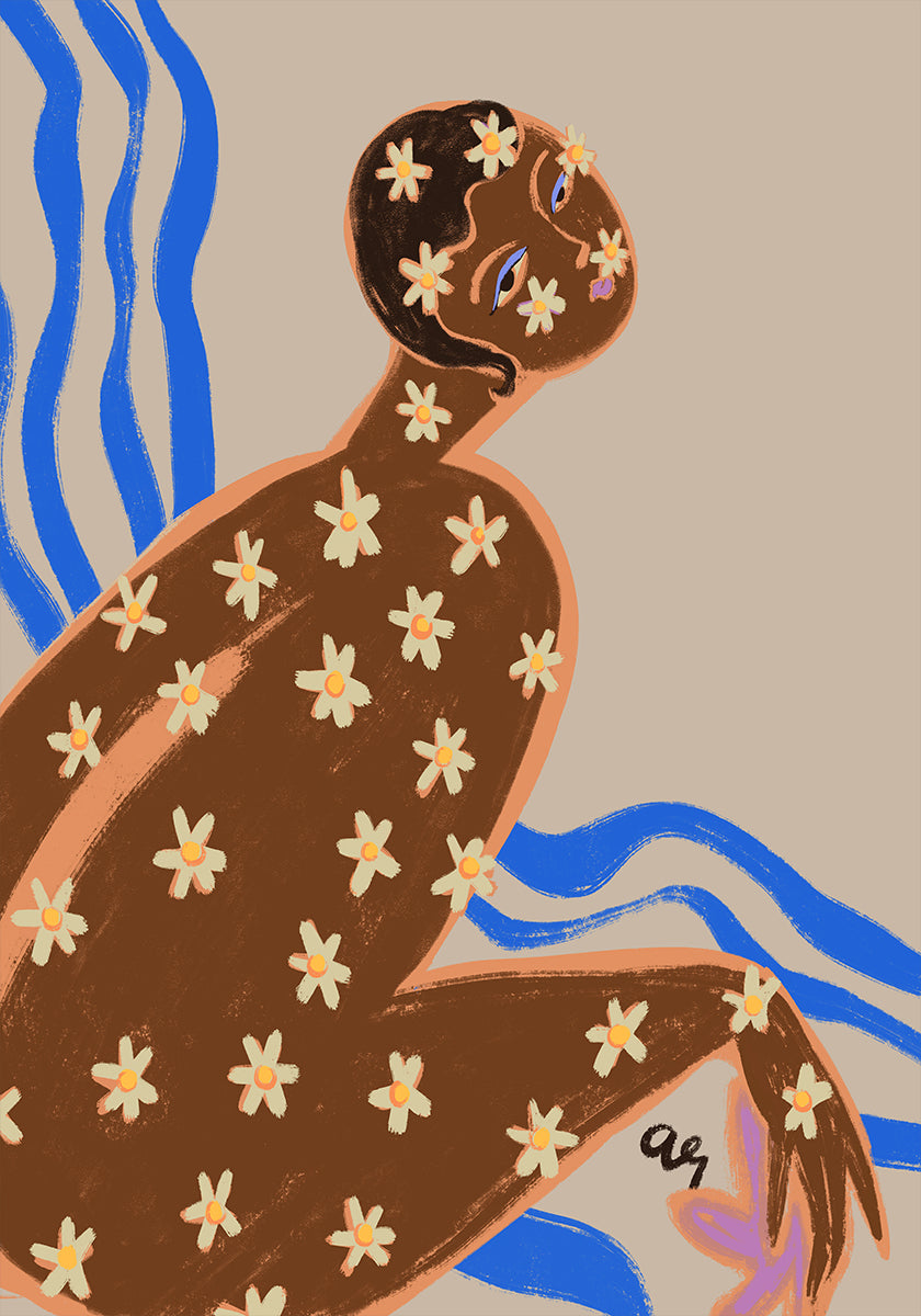 Margarita floreciente Póster