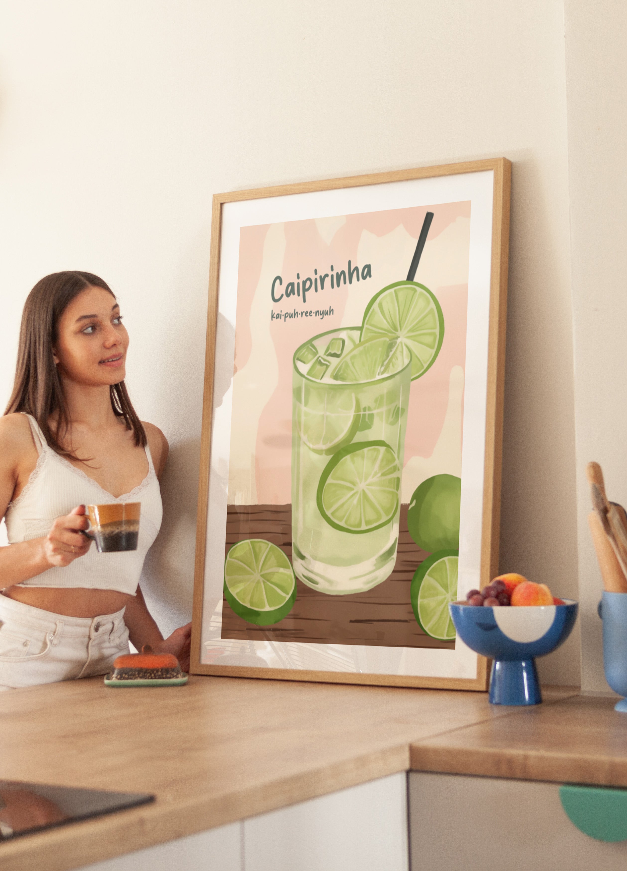 Caipirinha refrescante de lima