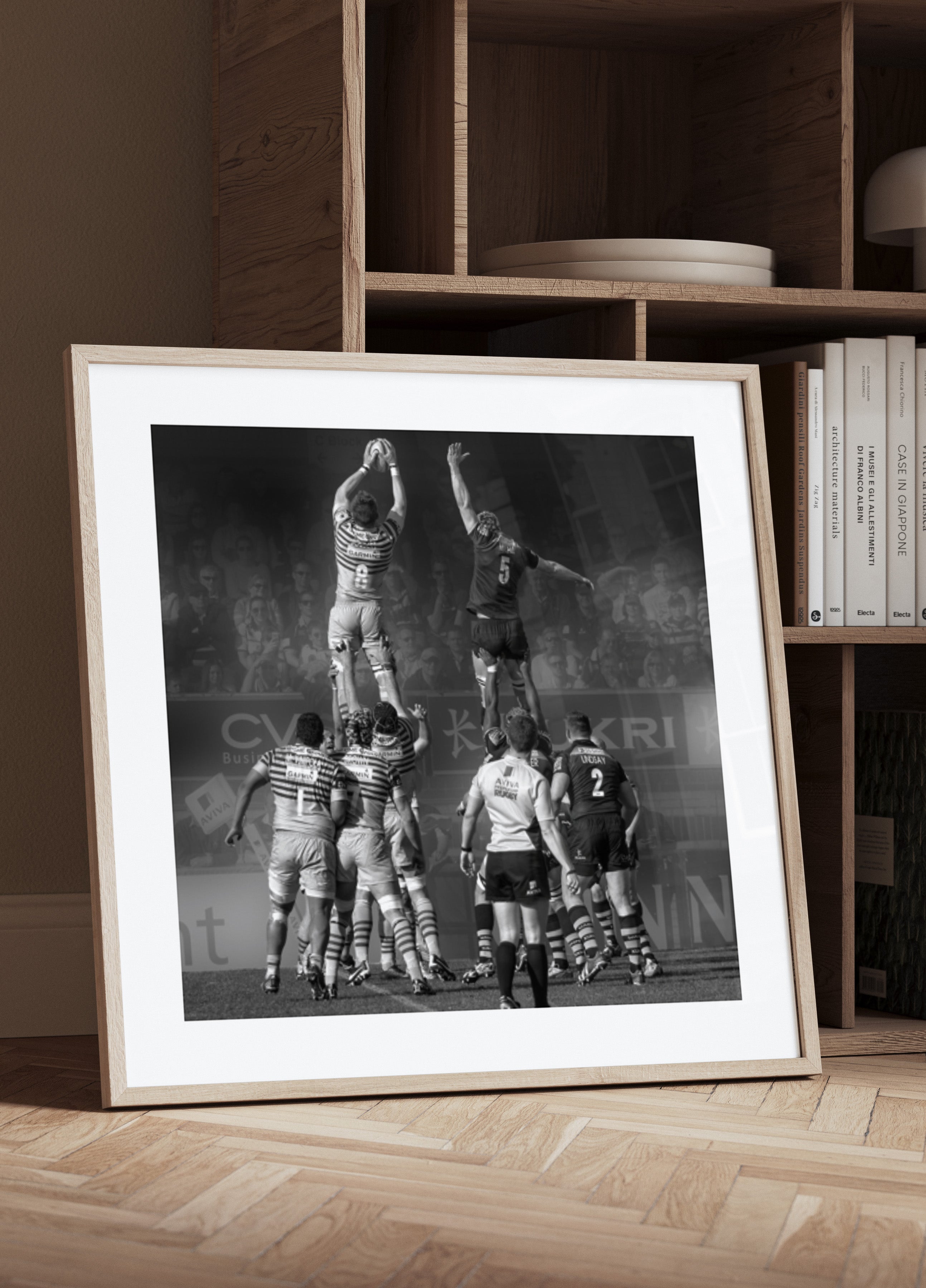 Acción del lineout de rugby
