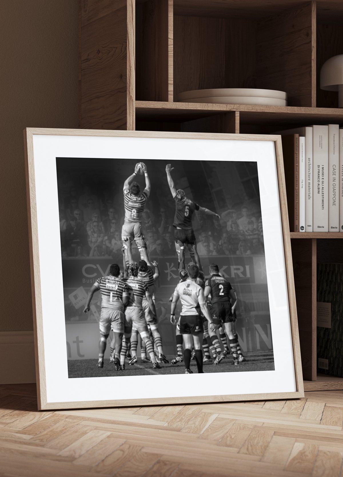Acción del lineout de rugby