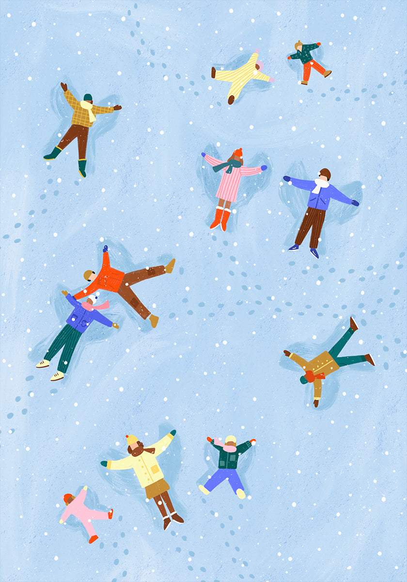 Delicia de los ángeles nevados Póster