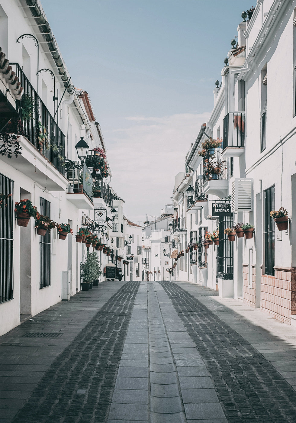 Póster de las encantadoras calles de Mijas