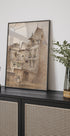 Street Scene With Medieval Houses By Arnold W. Brunner Plakat - Posterbox.dk